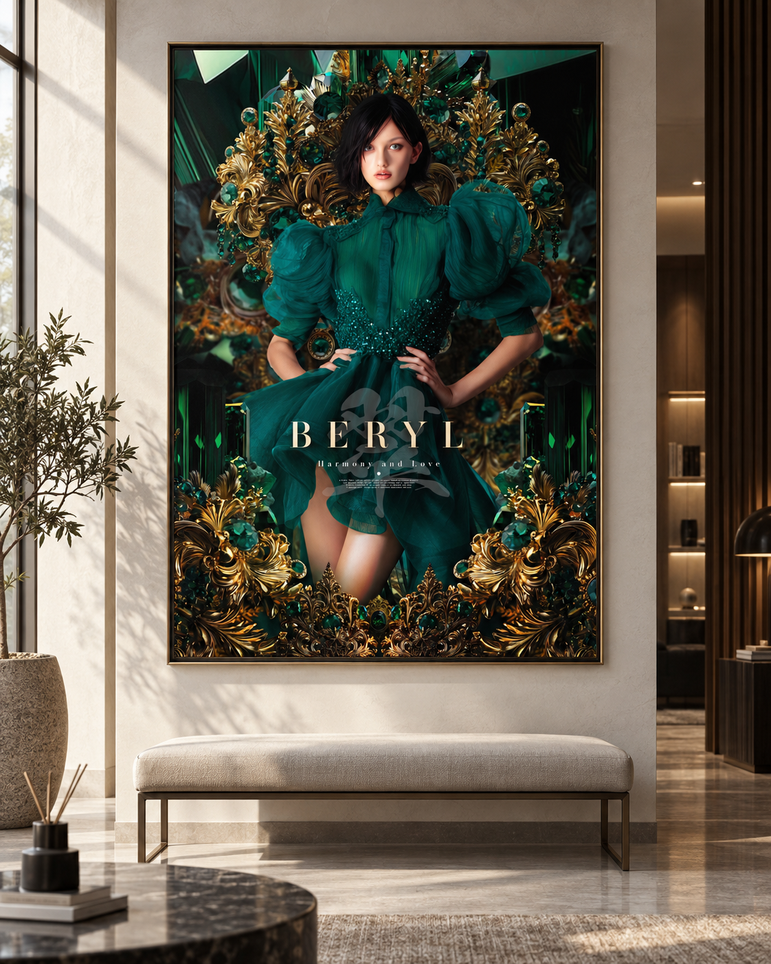 BERYL ポスター展示イメージの支給モックアップ